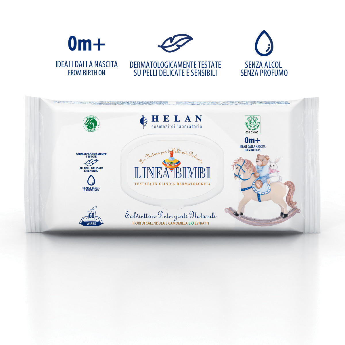 Helan BABY LINE Natural Cleansing Wipes 60pcs