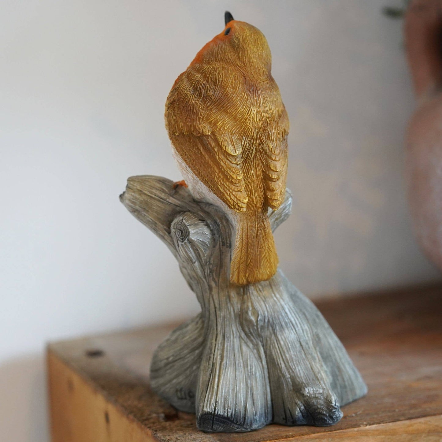Sitting Robin Resin Ornament Garden Home Statue