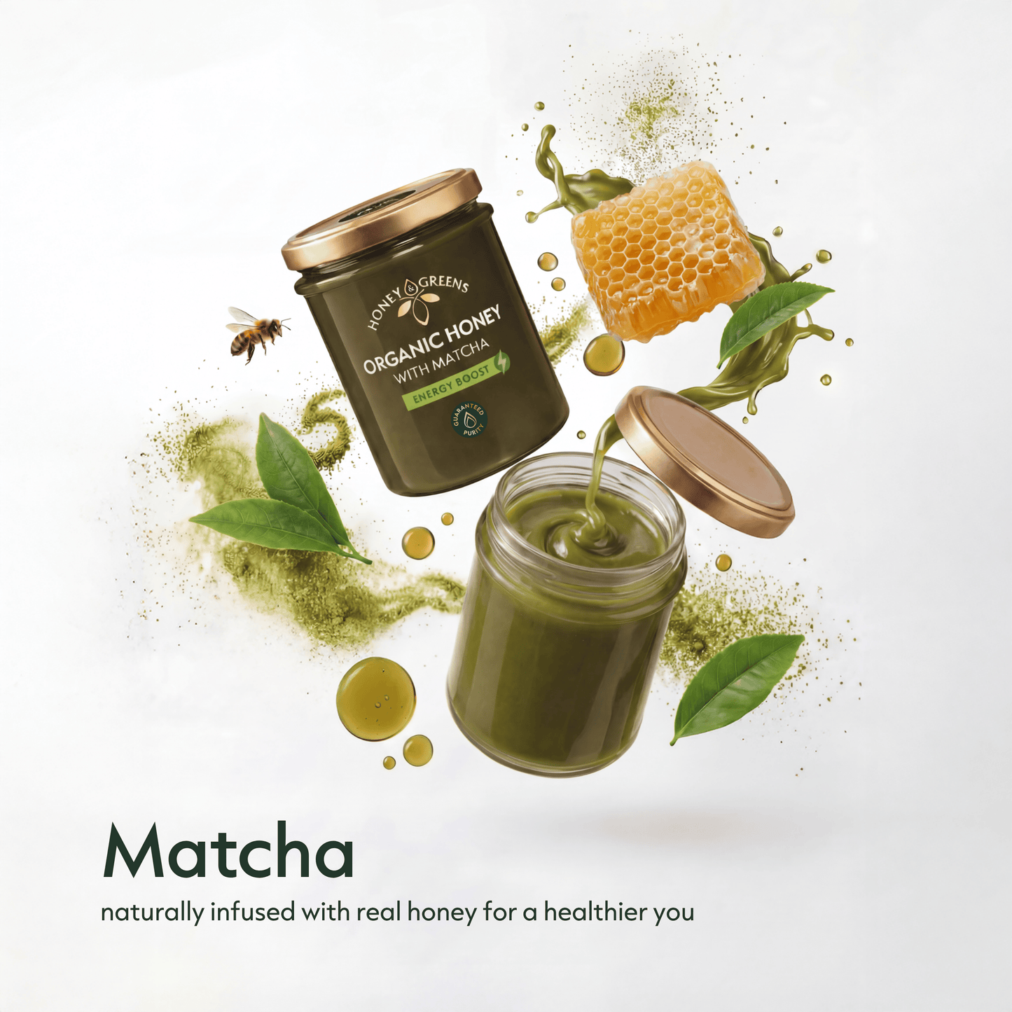 Organic Honey with Matcha