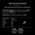Sea Kissed Almond. Milk chocolate w. almonds & sea salt 50g