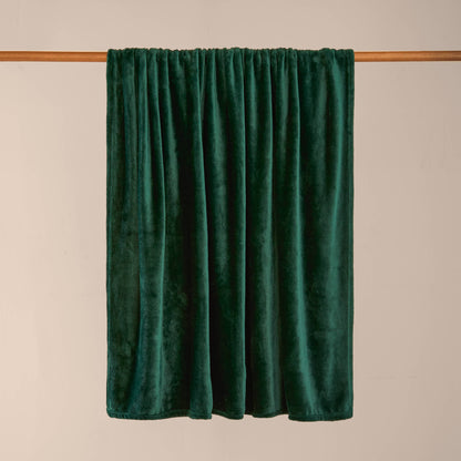 Harrow Fleece Throw Emerald: Emerald / 140 x 180cm