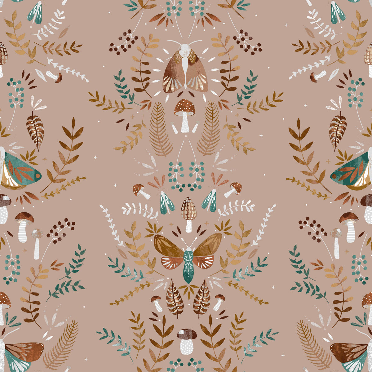 Luna Wood Duvet Cover Set Fern Green: Fern Green / Double