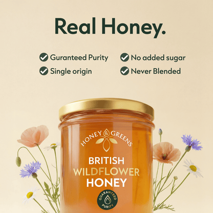 British Raw Wildflower Honey - Lab Tested & Certified