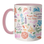 Mugs 'Italian Foodie Doodles – La Dolce Vita Pizza Pasta W: Mug Premium 11oz