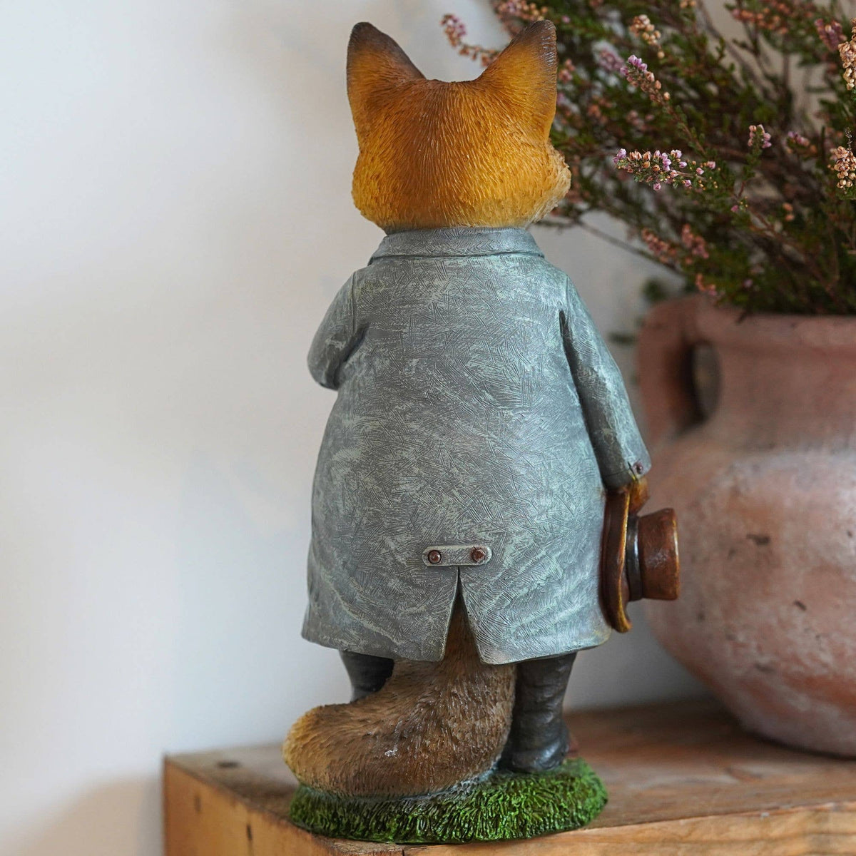 Gentleman Fox Resin Ornament Garden Home Statue