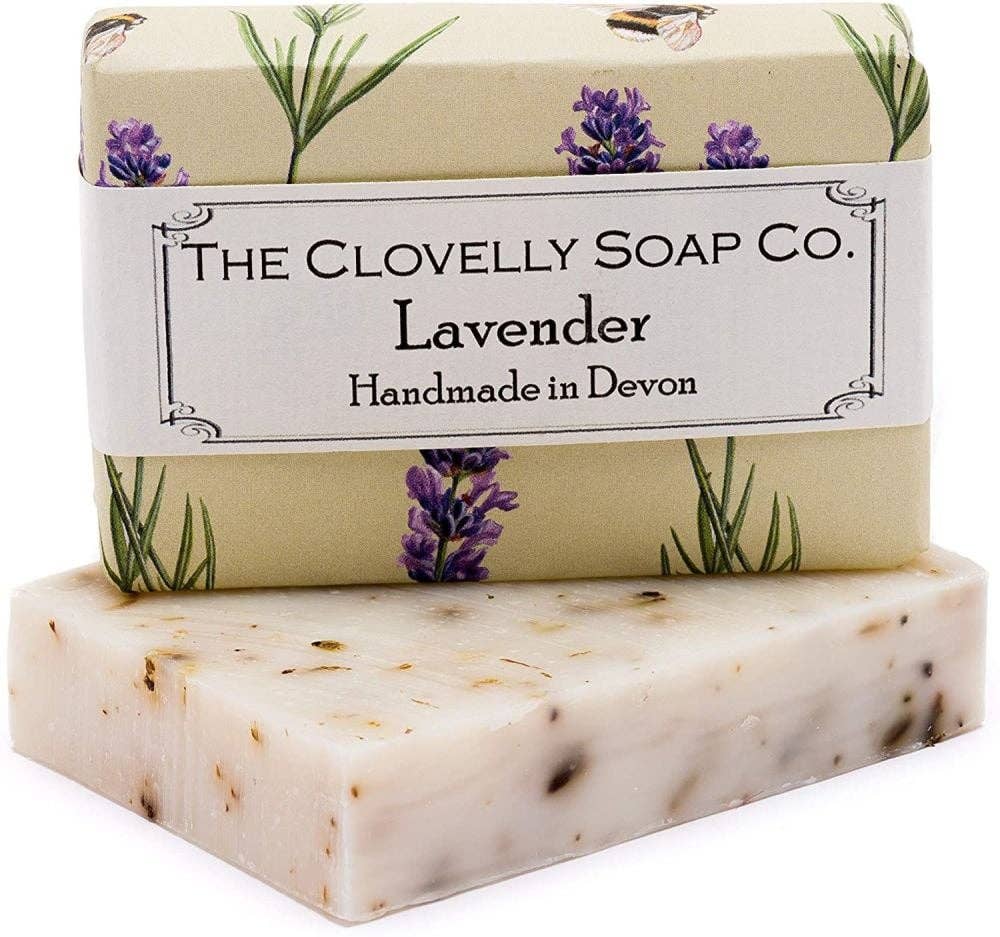 Lavender Handmade Soap Bar: 100g  9cm by 6cm by 2cm