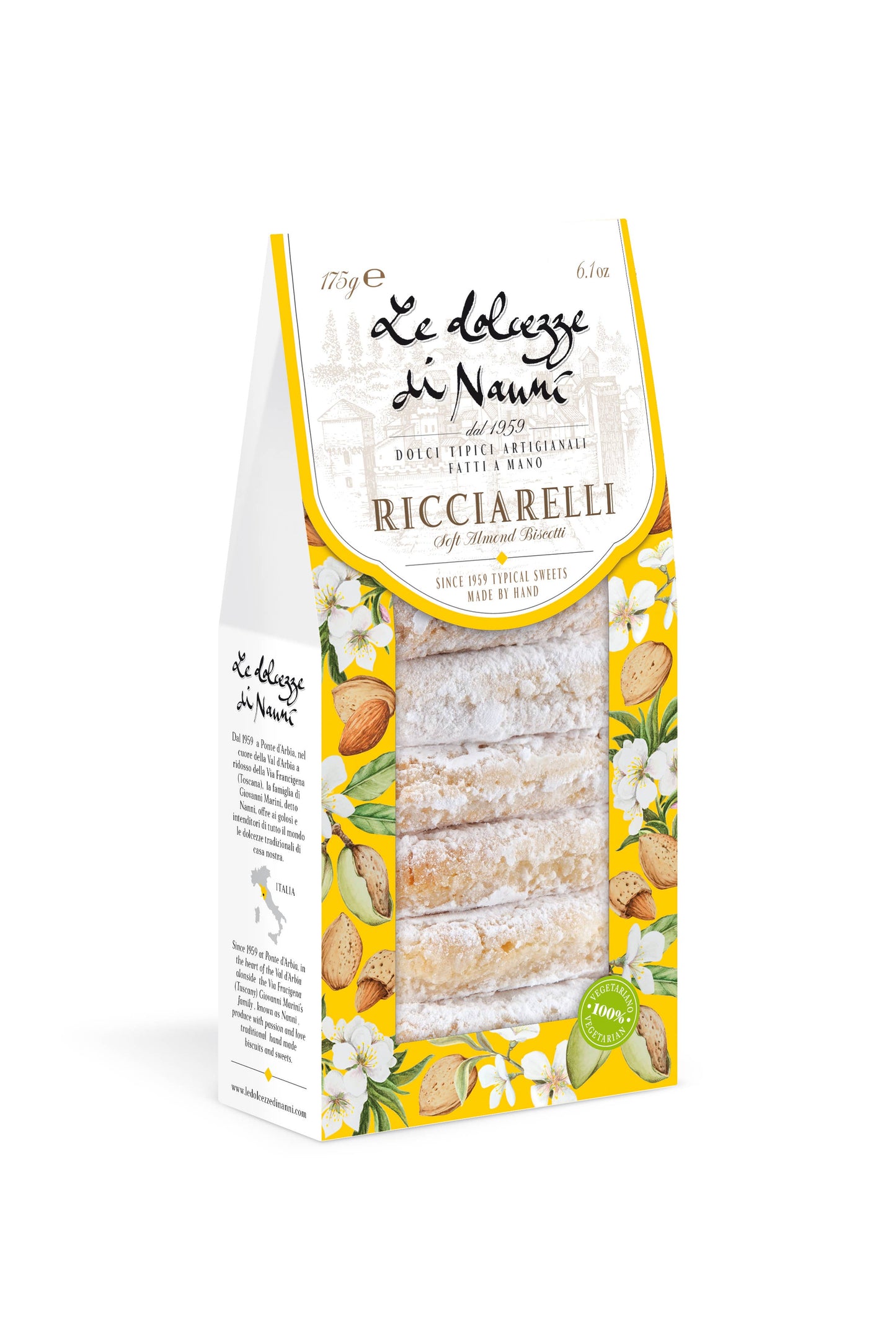 Ricciarelli, dolcetto morbido alle mandorle fatto in Italia