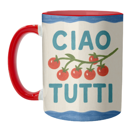 Mugs 'Ciao Tutti' by Ms Doodle: Mug Premium 11oz