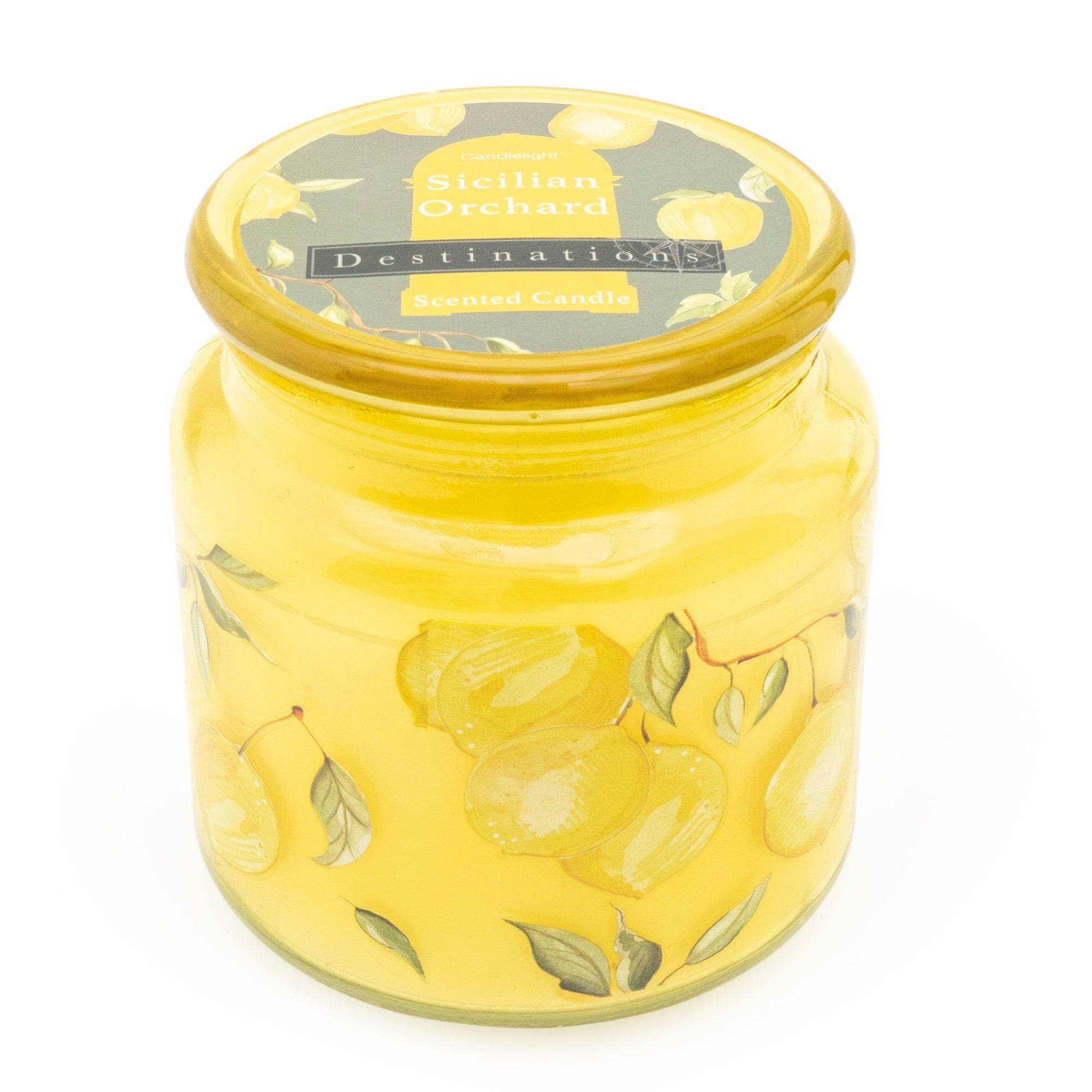 Sicilian Orchard Lidded Candle Jar with Lemon Grove Scent