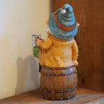 Cask Gnome Resin Ornament Garden Outdoor/Indoor Statue