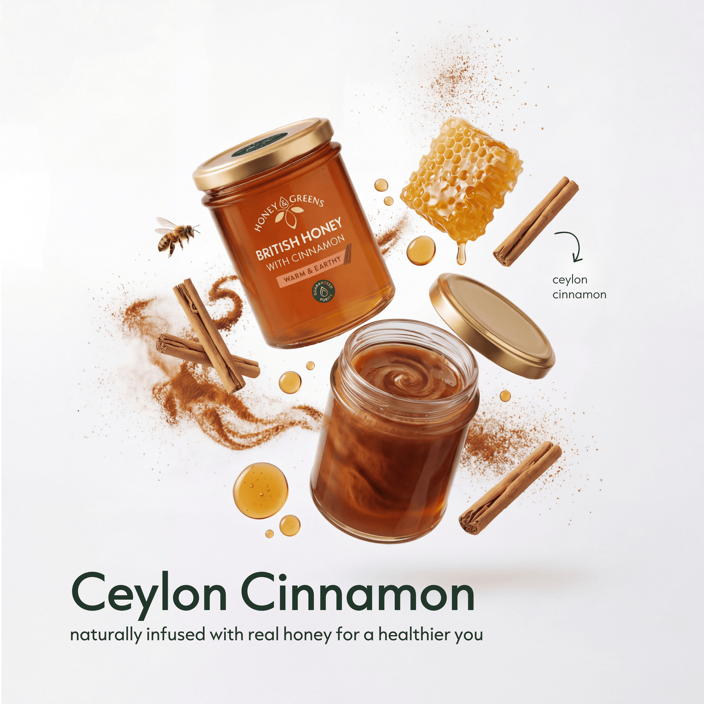 British Honey with Ceylon Cinnamon 240g