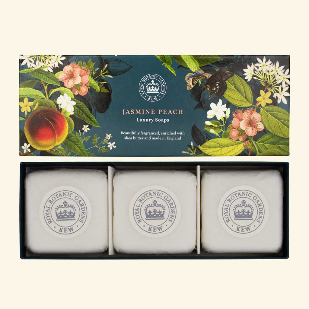 Kew Gardens Jasmine Peach Triple Soap Gift Box