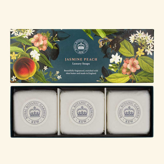 Kew Gardens Jasmine Peach Triple Soap Gift Box