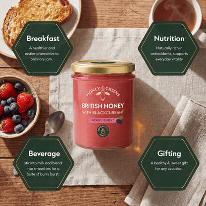 Blackcurrant Infused Honey – Raw British Honey (Healthy Jam)