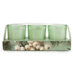 Set of 3 Votive Candles - Winter Fir & Mistletoe