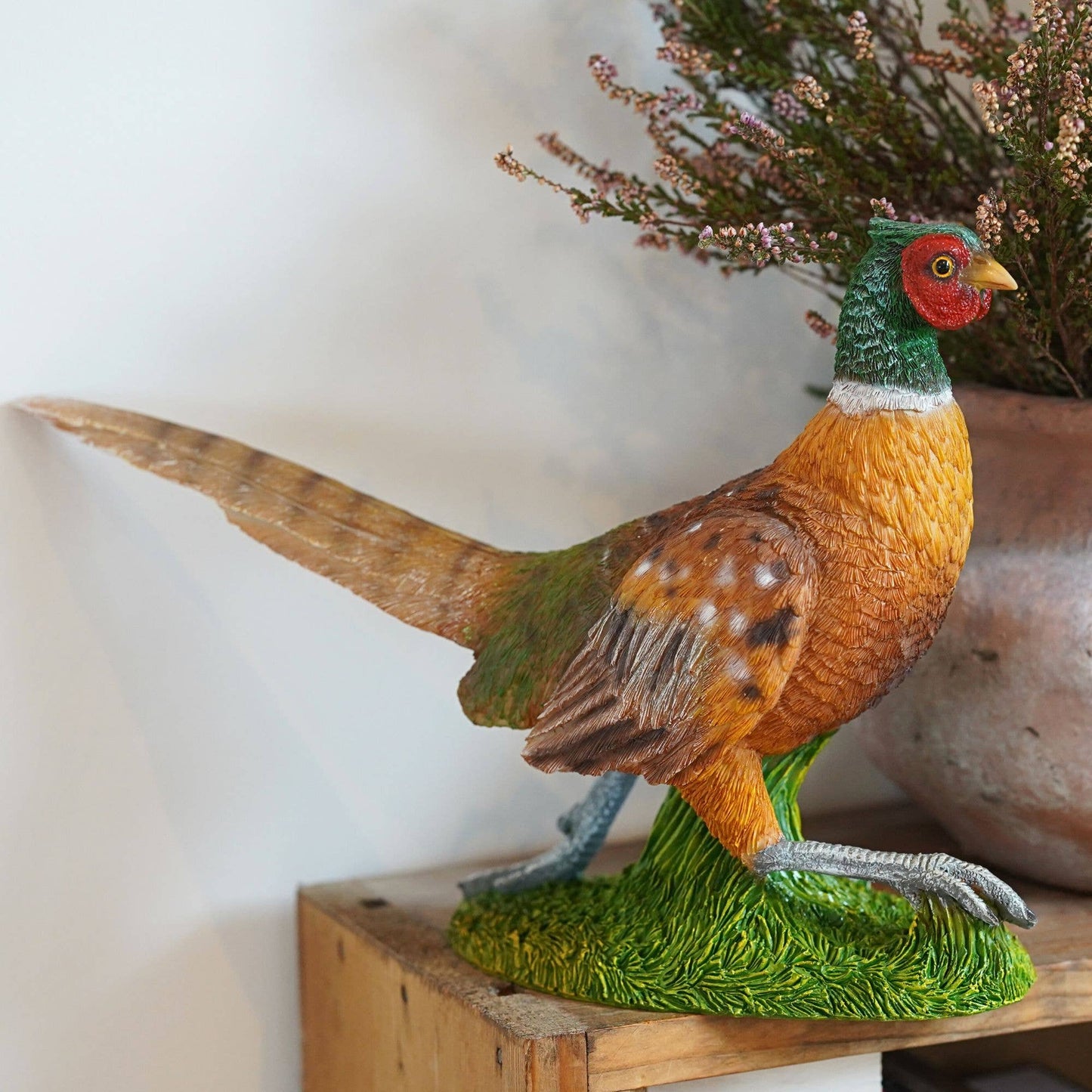Pheasant Resin Ornament Garden Home Statue British Bird