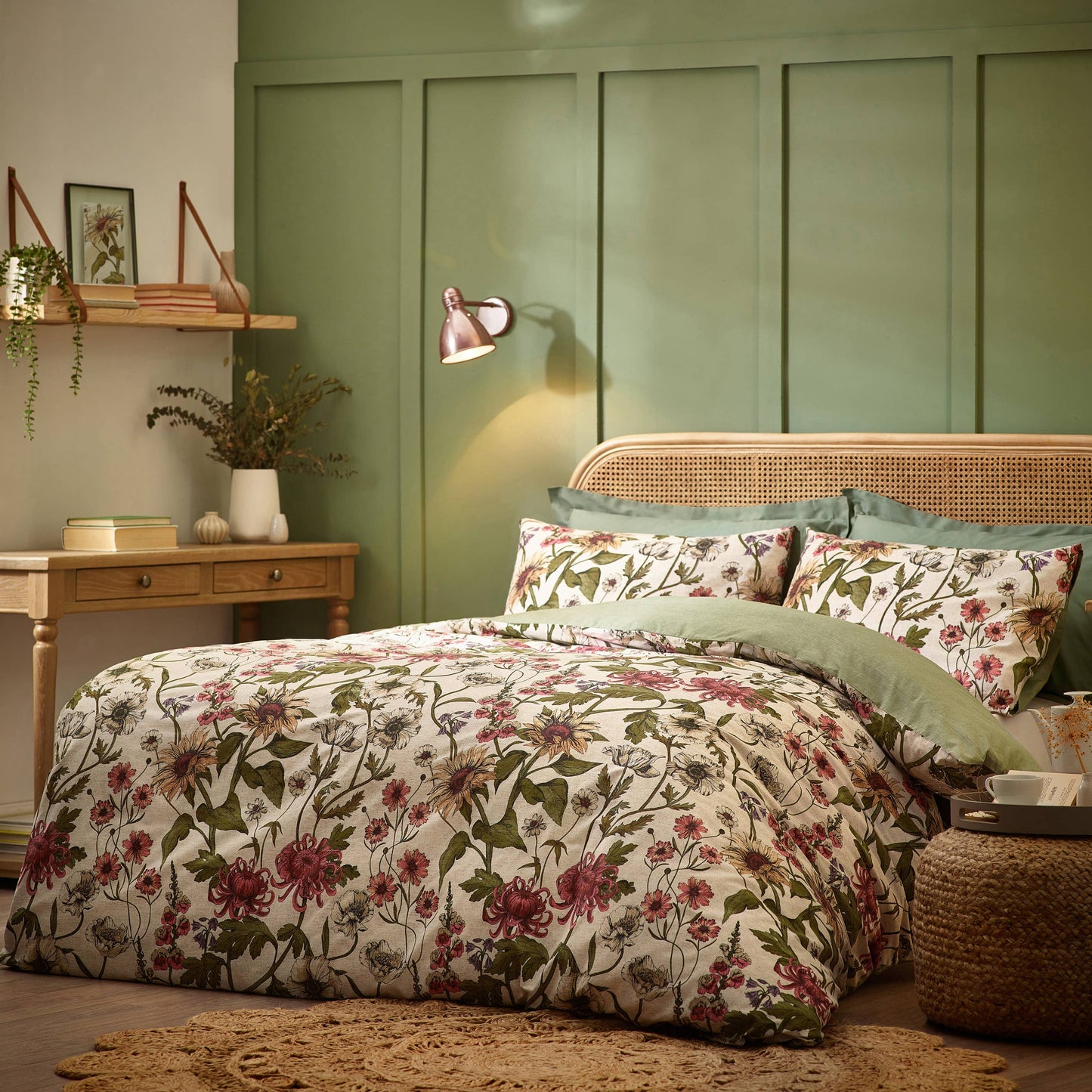 Wallflower Duvet Cover Set Natural: Natural