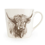 Wide Conical Mug - Highland Cow