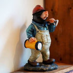 Mining Mole B Resin Garden Ornament Outdoor Sculpture