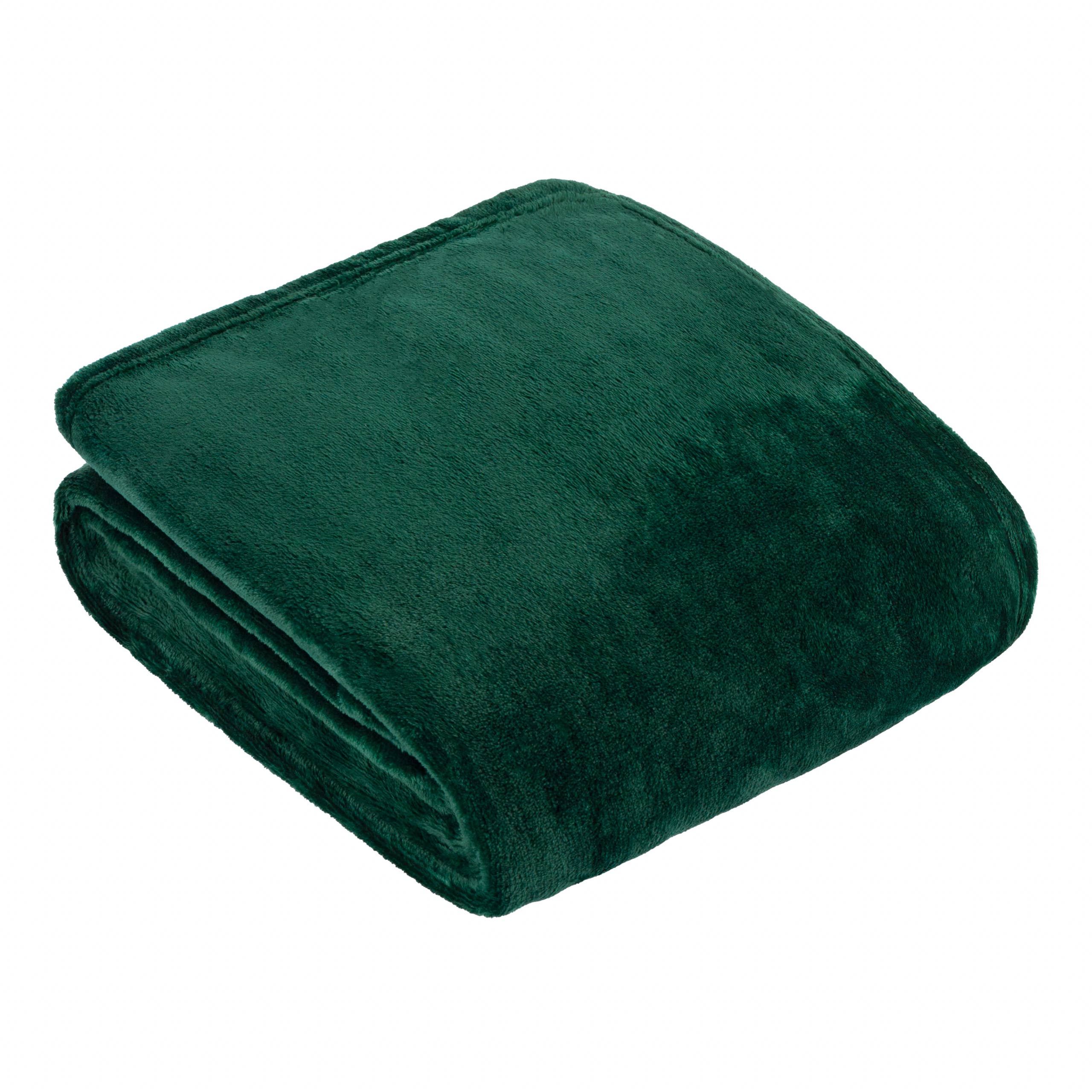 Harrow Fleece Throw Emerald: Emerald / 140 x 180cm