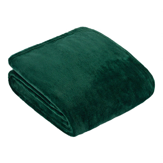 Harrow Fleece Throw Emerald: Emerald / 140 x 180cm