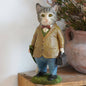 Tabby Cat Resin Ornament Garden Home Statue