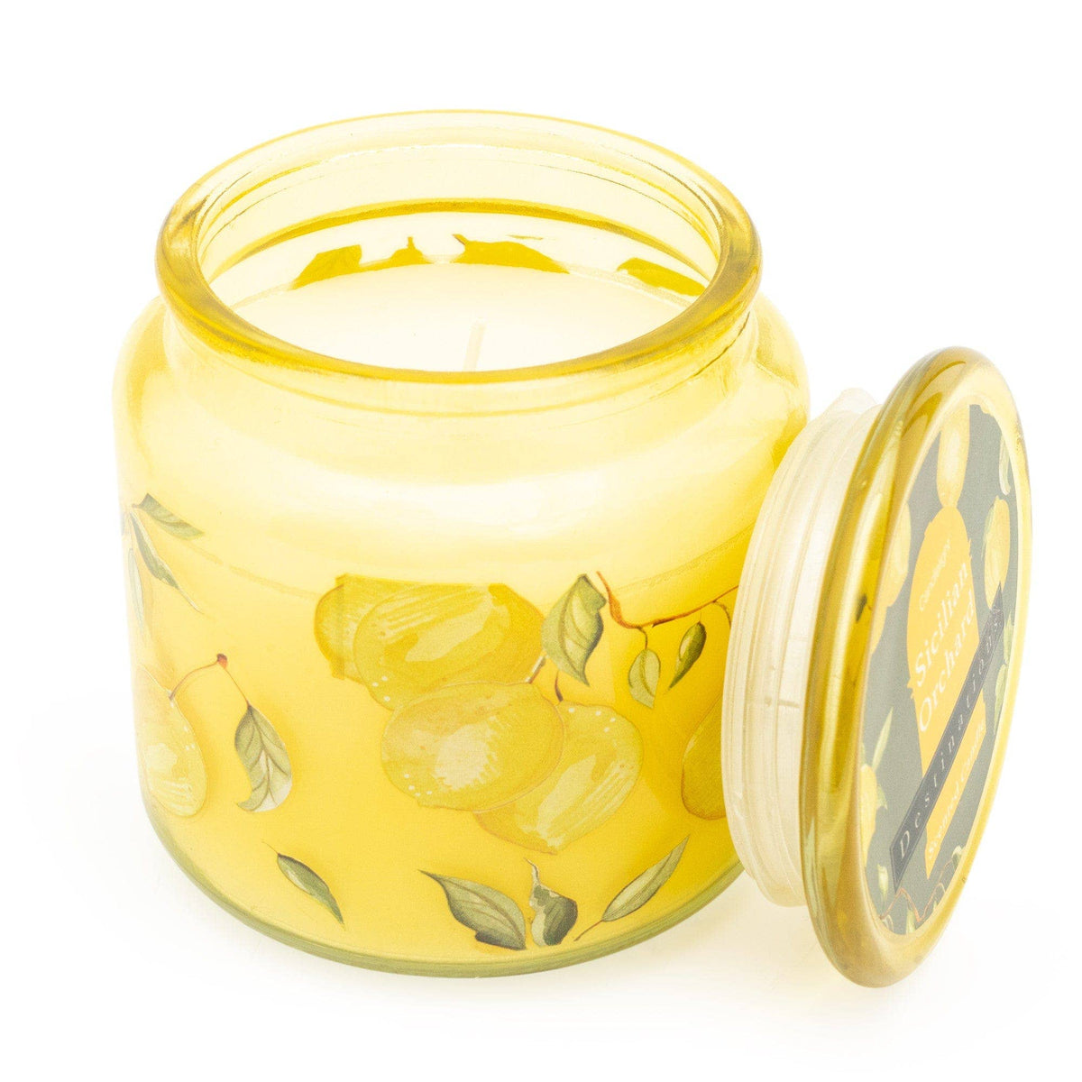 Sicilian Orchard Lidded Candle Jar with Lemon Grove Scent