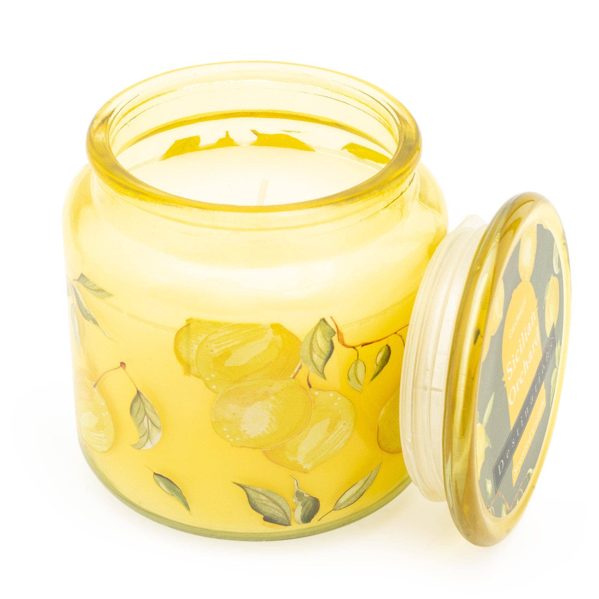 Sicilian Orchard Lidded Candle Jar with Lemon Grove Scent