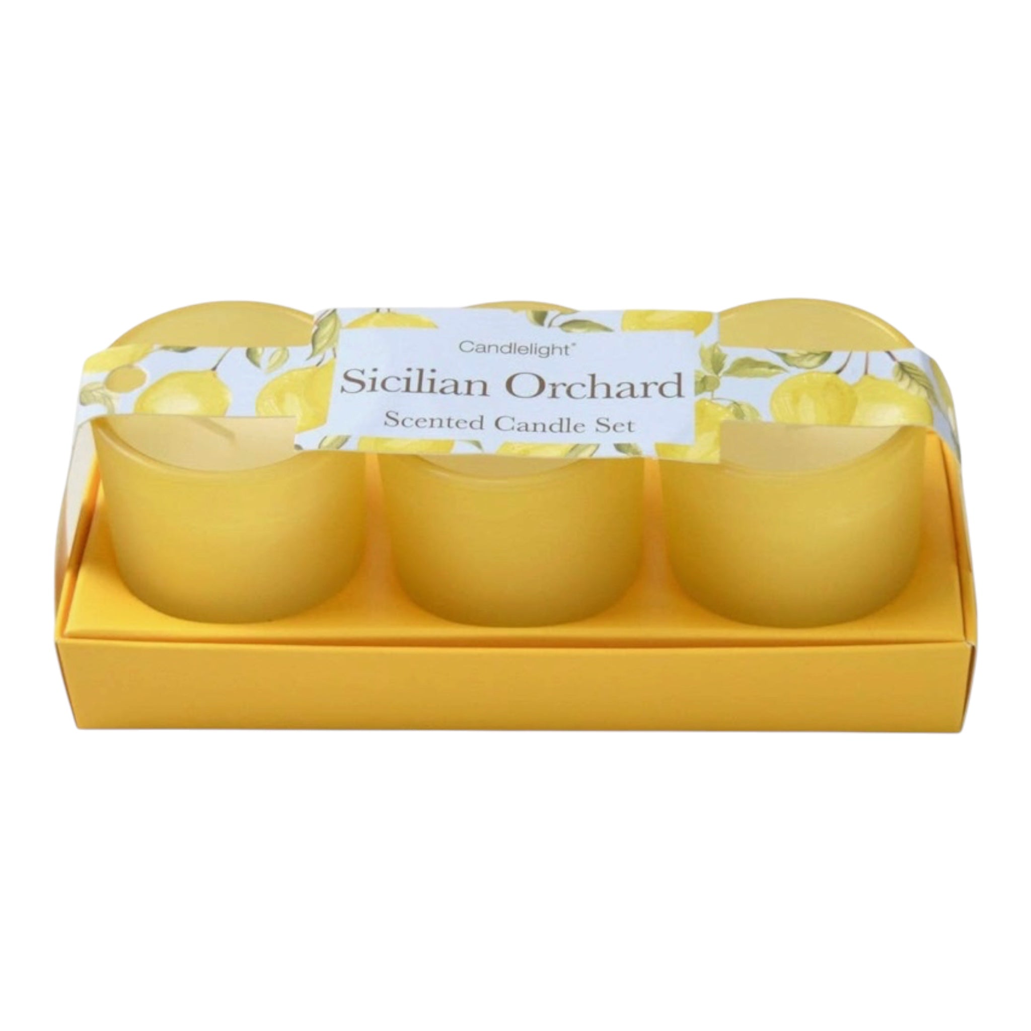 Sicilian Orchard S/3 Mini Votives with Lemon Grove Scent