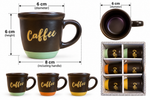 Set of Italian espresso cups