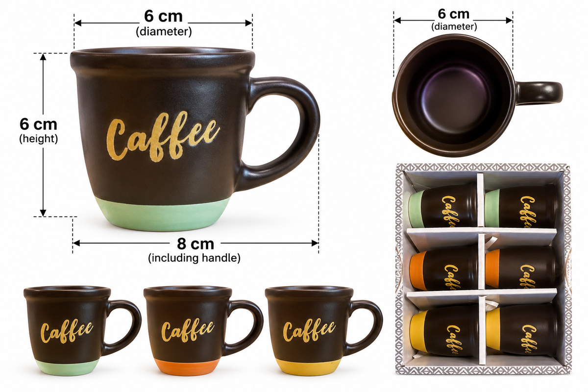 Set of Italian espresso cups