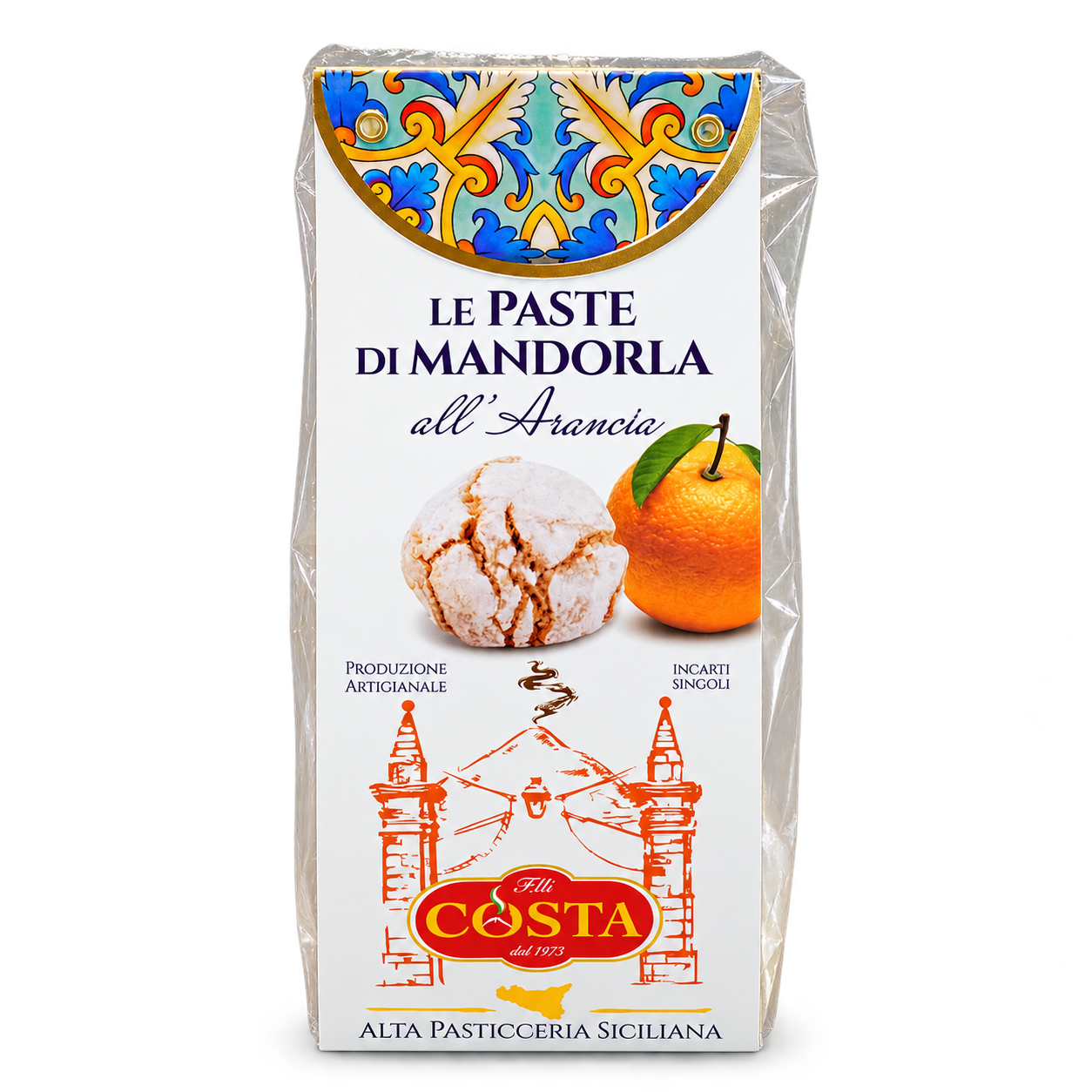 Paste di Mandorla all'arancia - Sicilian almond and orange biscuit 120g