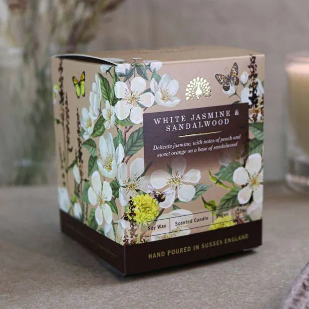Signature White Jasmine and Sandalwood Scented Candle