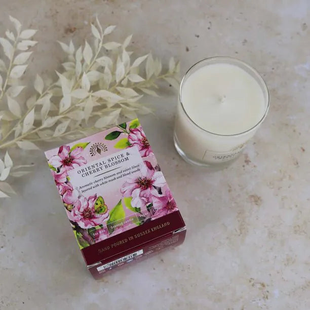 Signature Oriental Spice and Cherry Blossom Scented Candle