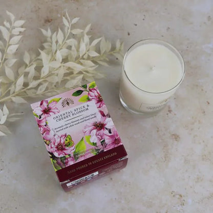 Signature Oriental Spice and Cherry Blossom Scented Candle