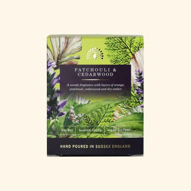 Signature Patchouli and Cedarwood Scented Candle
