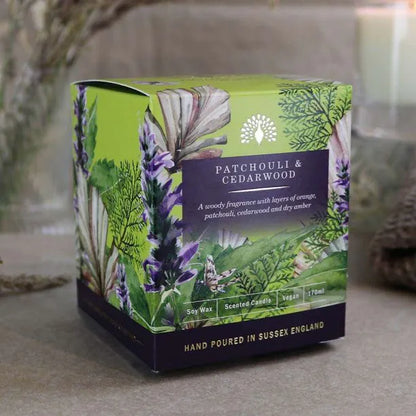 Signature Patchouli and Cedarwood Scented Candle