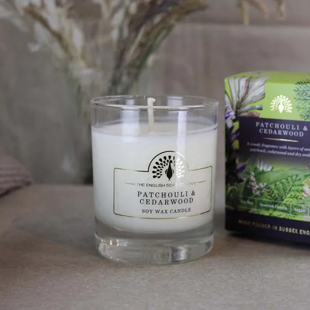 Signature Patchouli and Cedarwood Scented Candle