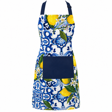 Inspired Apron – Lemon Sicilian Majolica Design