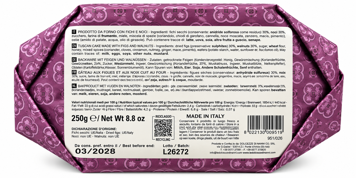 Floriana Fig and Walnut Cake – 250g