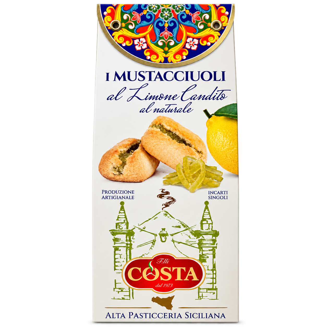 Mustaccioli al limone - Sicilian lemon biscuit 120g
