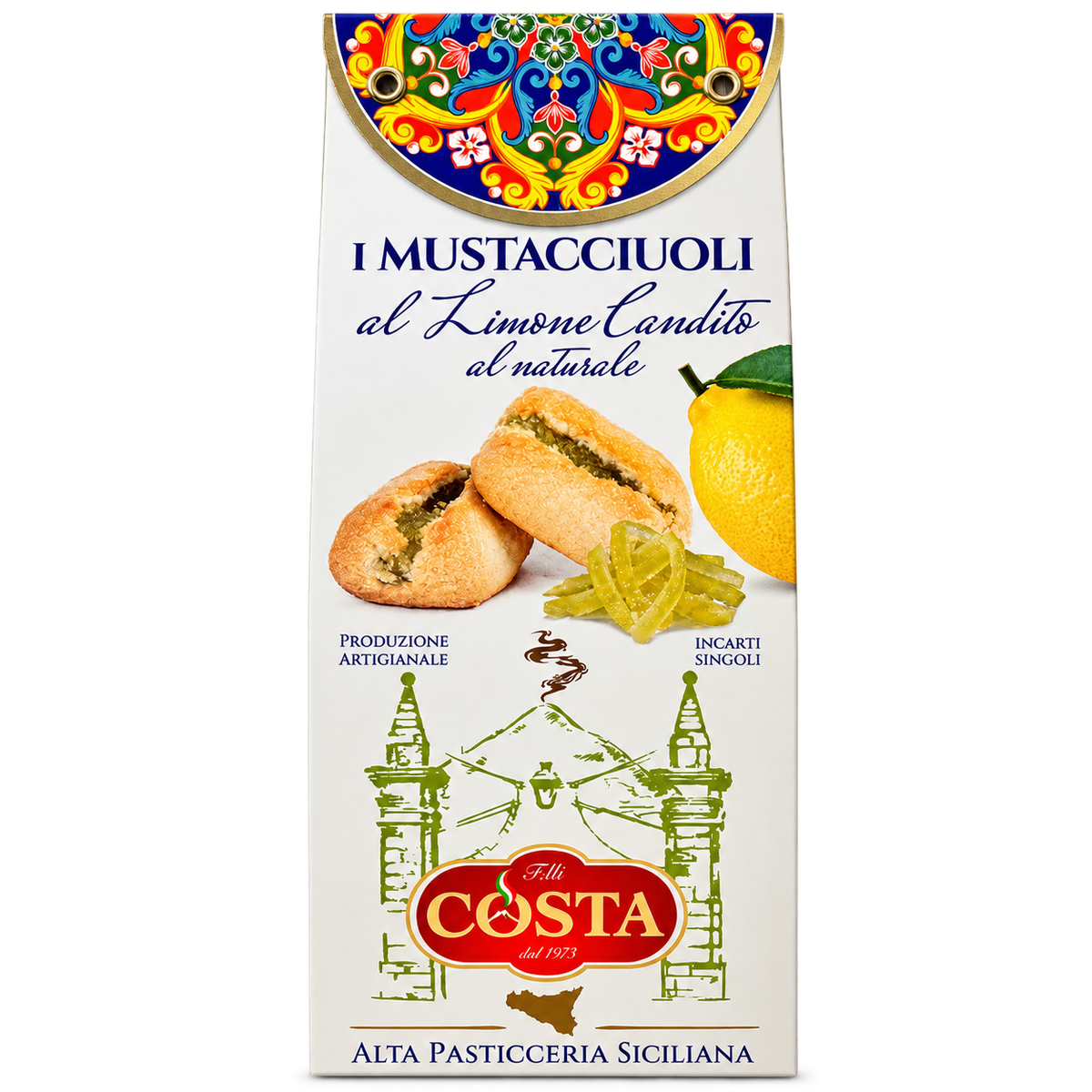 Mustaccioli al limone - Sicilian lemon biscuit 120g