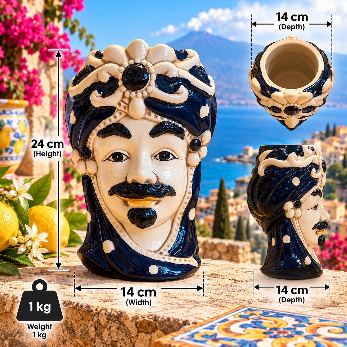 Sicilian Moor’s Head – Male Figurine