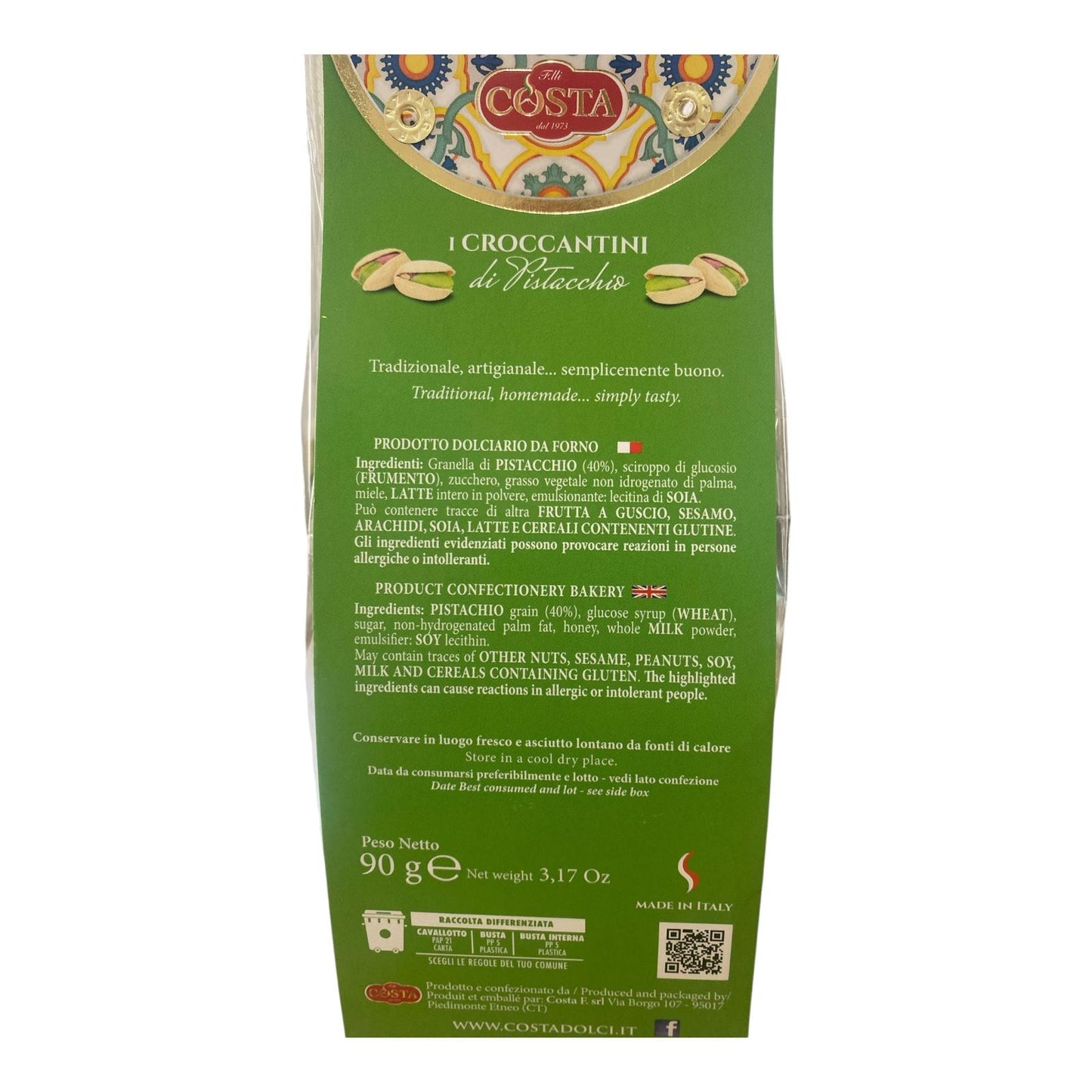 Croccantini al Pistacchio Pistachio brittle pieces  90g