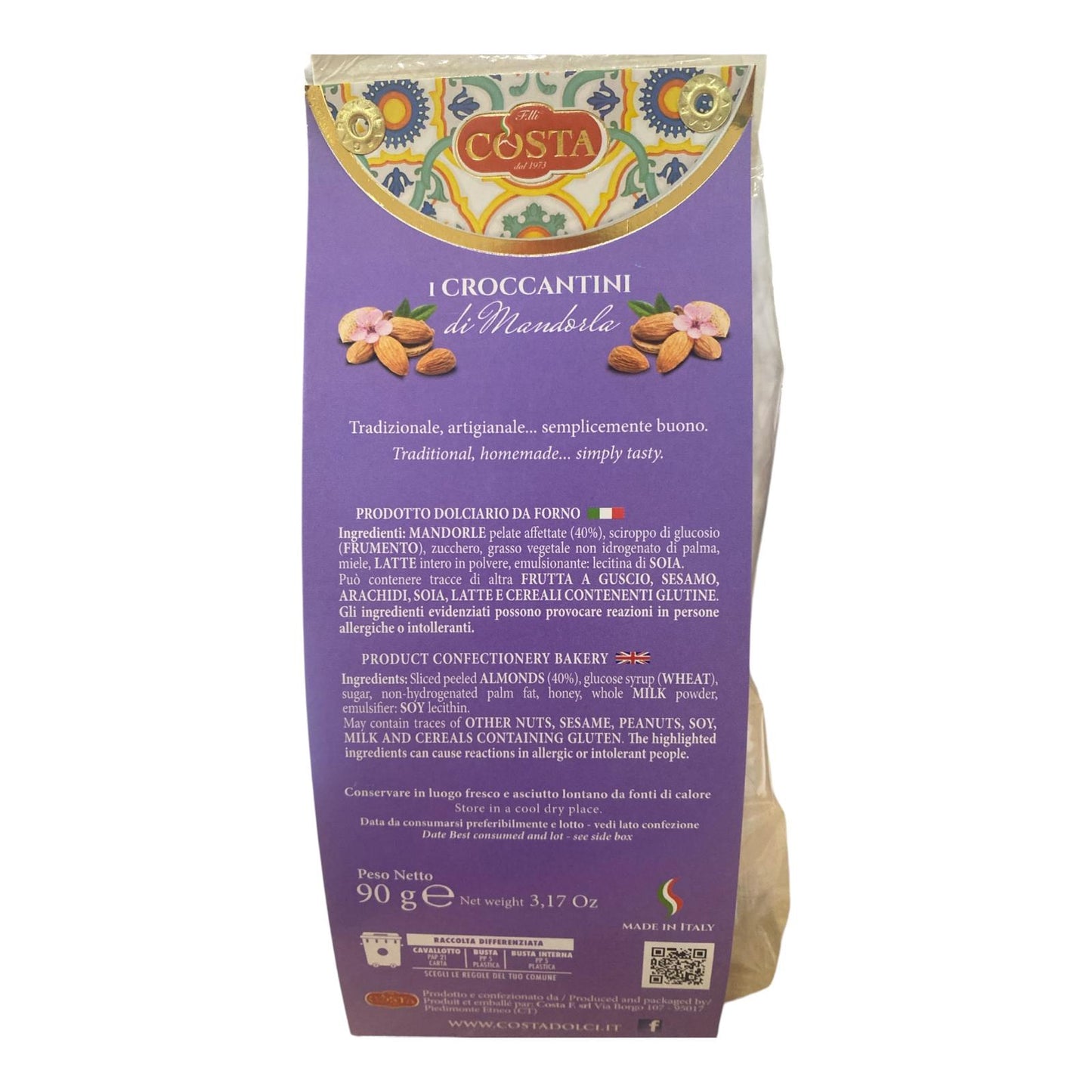Croccantini alle Mandorle  Almond brittle pieces  90g