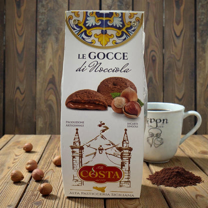 Gocce alla nocciola Sicilian Hazelnut Biscuit 120g