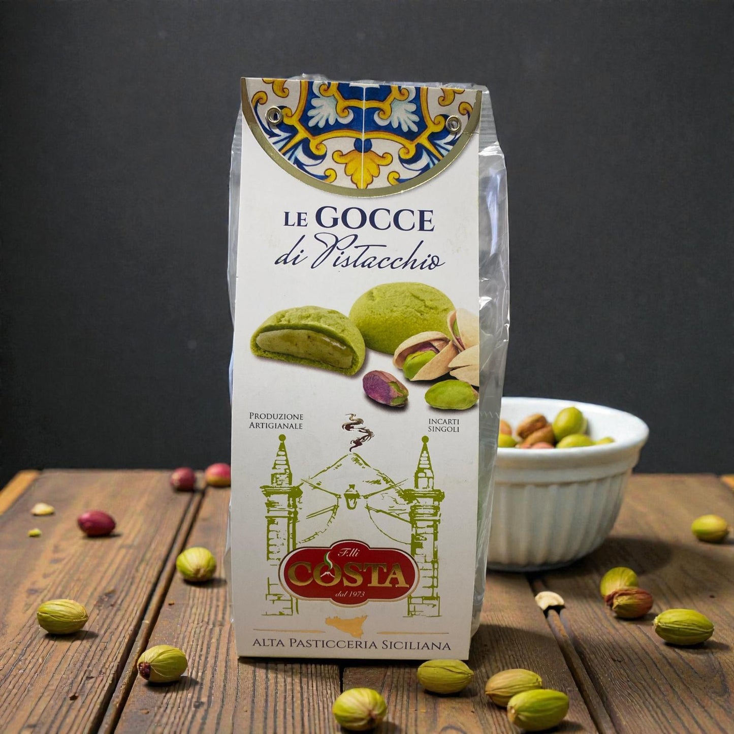Gocce al Pistacchio  Pistachio Sicilian biscuit 120g