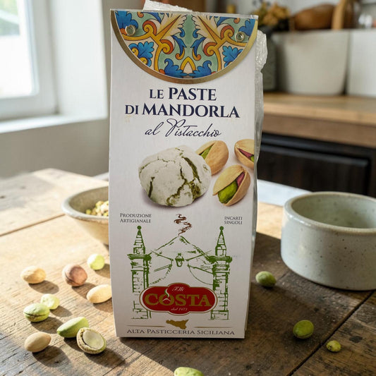 Paste di Mandorla al Pistacchio - Sicilian almond and pistachio biscuit 120g