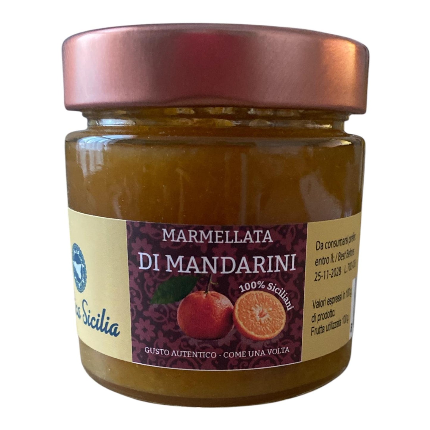 Marmellata di Mandarini Sicilian Mandarin Marmalade 210g