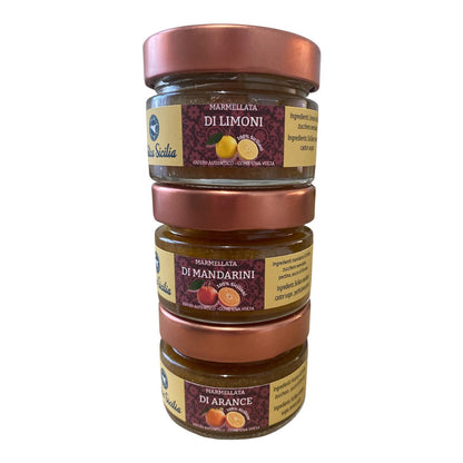 Tris Marmellate Siciliane - Tris Sicilian Marmelade 100g X 3